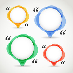 abstract color speech clouds collection vector image