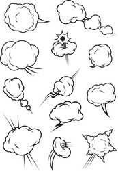 Exploding Cloud Icons - Cartoon Style vector image