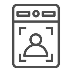 intercom with guest line icon smart home symbol vector image