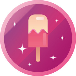 isolated ice cream with stick gradient style icon vector image