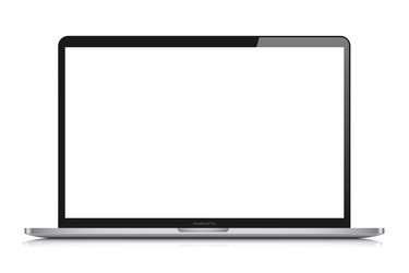 laptop isolate blank screen display mockup vector image