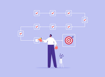 managing project timeline or task completion vector image