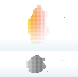 map of state qatar with dot pattern vector image
