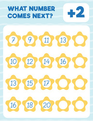math worksheet practice print page what number vector image