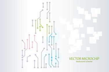 Microchip Circuit Board Background vector image