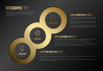 Modern infographic design templates with 3 Vector Image