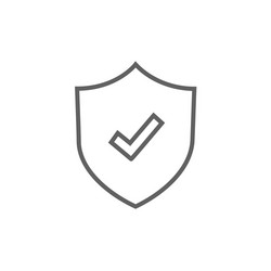 Shield with Checkmark Icon vector image