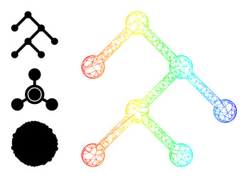 spectral gradient irregular mesh binary structure vector image