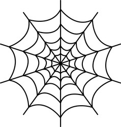 Symmetrical spider web icon outline style vector