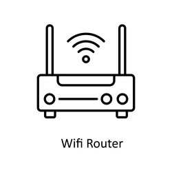 wifi router outline icons simple stock vector image