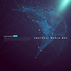 World map point line surface composition vector