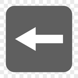 arrow left rounded square button vector image
