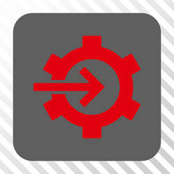 cog integration rounded square button vector image