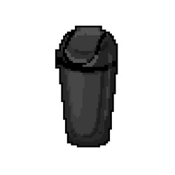 Dustbin trash bin garbage game pixel art vector