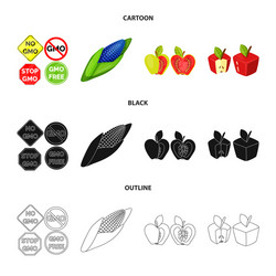 isolated object of test and synthetic icon set vector image