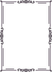 rectangular frame with elegant lines vector image