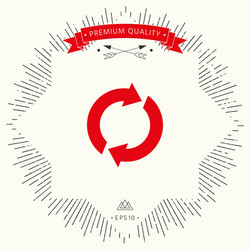 reset button reload arrows vector image