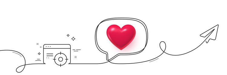 seo line icon web targeting sign traffic vector image