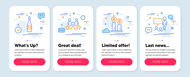 set business icons such as ab testing vector image