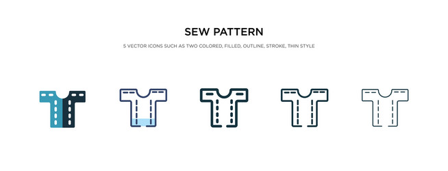 sew pattern icon in different style two colored vector image