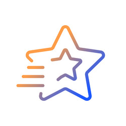 shooting star gradient linear icon vector