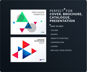 triangular design presentation template vector image