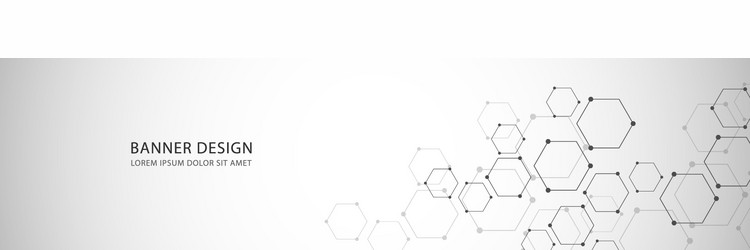 Abstract Hexagon Network Banner vector image