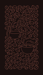coffee cup pattern design element editable vector image