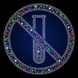 flare mesh wire frame no test-tube with vector image