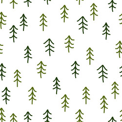pattern with simple abstract fir trees vector image