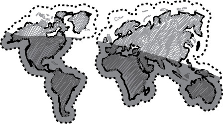 Planet earth geography vector