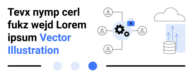 secure cloud data management with user connections vector image