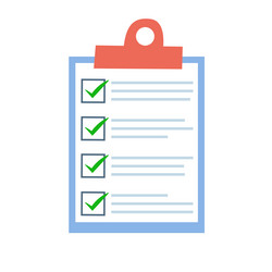 check list in the notebook isolated on white vector image
