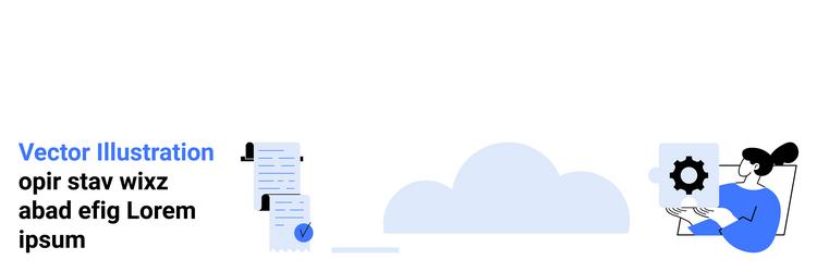 engaging digital collaboration concept with cloud vector image