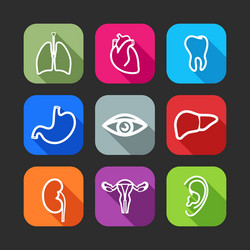 Flat icons for web and mobile applications vector