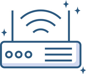 router signal device technology object line style vector image