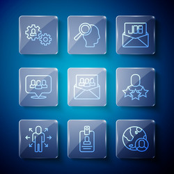 set line multitasking manager working vector image