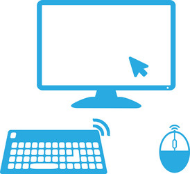 social network background with computer media icon vector image