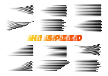 Speed Lines - Dynamic Burst Set vector image