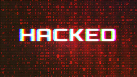 binary code dark red background cyber attack vector image
