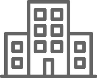 Building Icon - Simple Skyline vector image