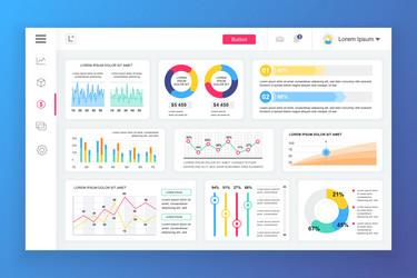 dashboard admin panel design template vector image