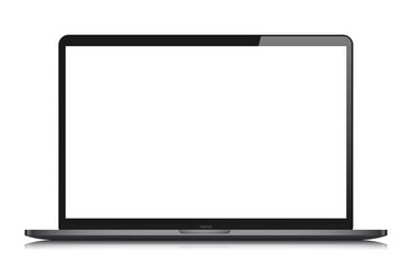 laptop isolate blank screen display mockup vector image