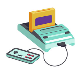 retro old school games dendy game console vector