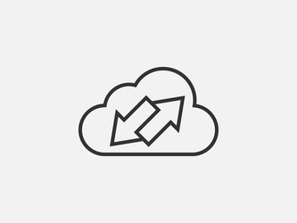 technology icon cloud computing connection big vector image