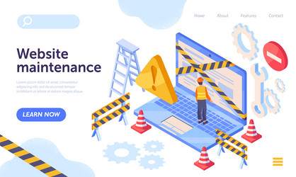 Website Troubleshooting Concept vector image