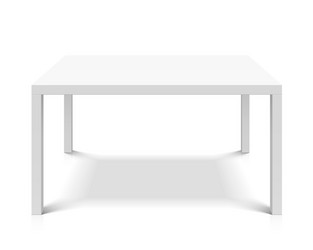 white empty square table vector