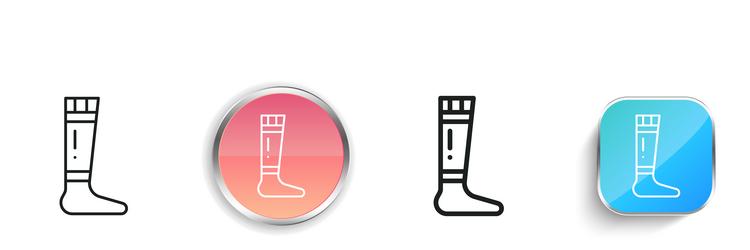 gaiter icon thin linear regular and button style vector image