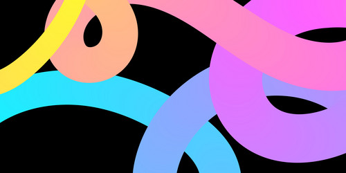 gradient color lines curved dynamic wave vector image