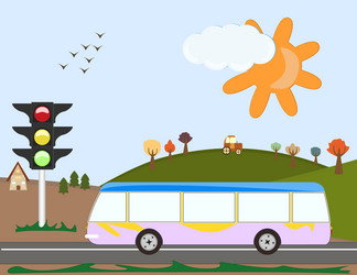 holiday bus vector